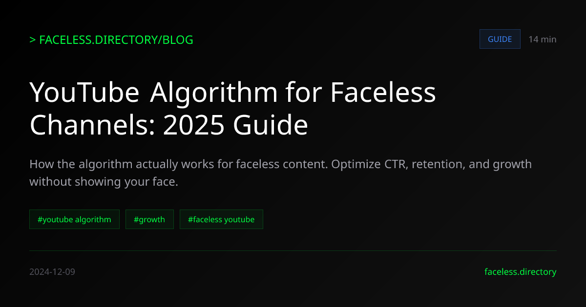 YouTube Algorithm for Faceless Channels: 2025 Guide - Faceless ...